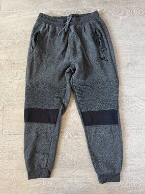 Rocawear Gray Moto Jogger Sweatpants Mens 2XL Ribbed Knee Zip Pockets